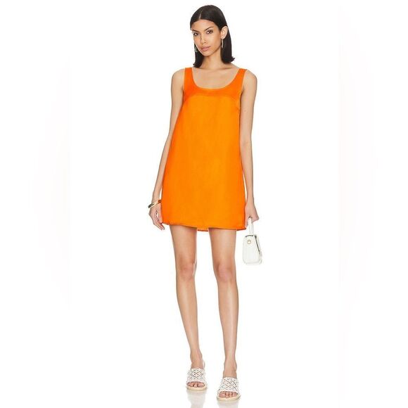 Frame Denim Dresses & Skirts - FRAME Micro Flare Mini Dress in Nectarine NWT